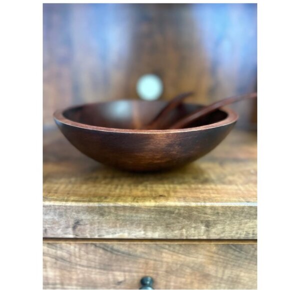 Vintage Baribocraft Canada maple wood salad bowl set - Picture 3 of 6